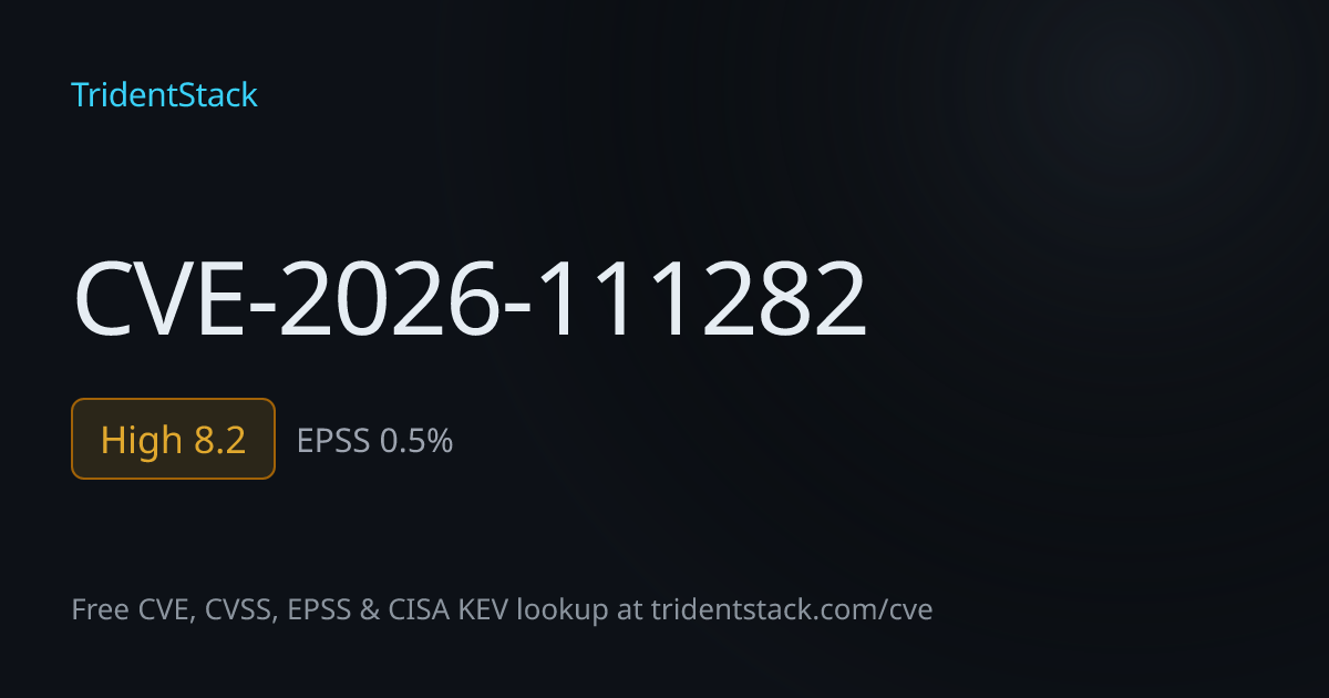 CVE-2026-111282 - High | TridentStack