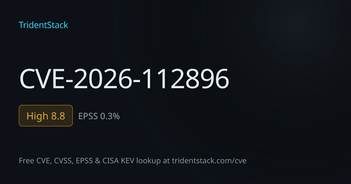 CVE-2026-112896 - High | TridentStack