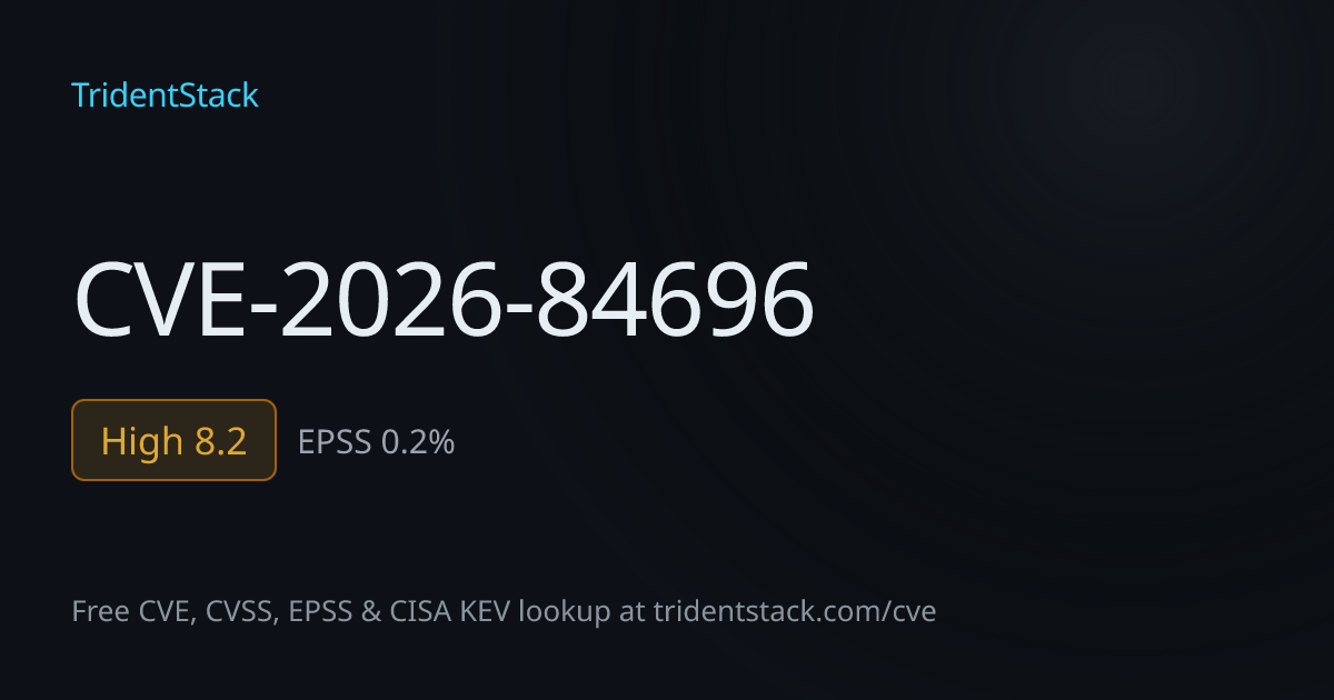 CVE-2026-84696 - High | TridentStack